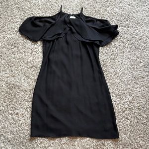 Black Off the Shoulders Cocktail Dress